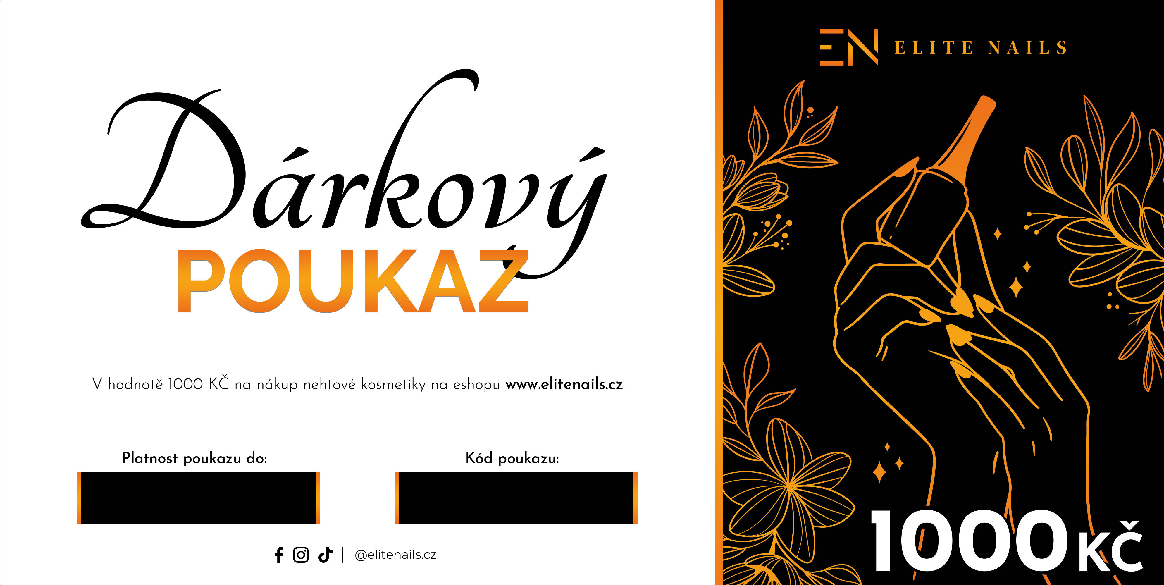 ELEKTRONICKÝ POUKAZ NA NÁKUP ZBOŽÍ 1000 Kč