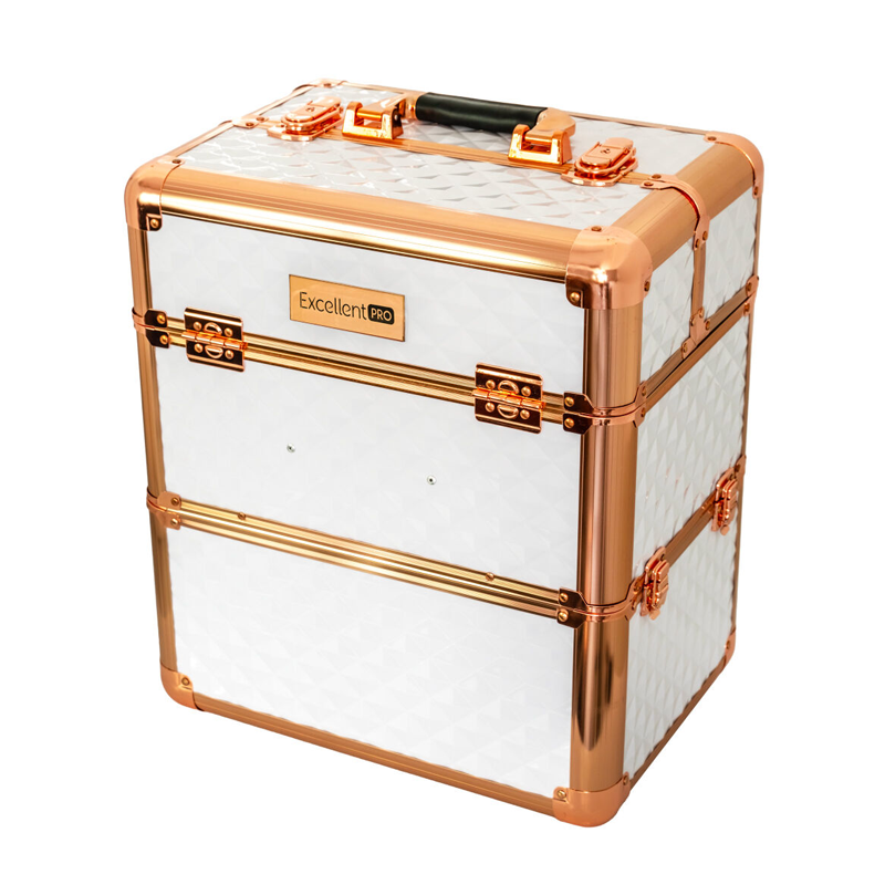 KOSMETICKÝ KUFR XXL - ROSE GOLD, EXCELLENT PRO