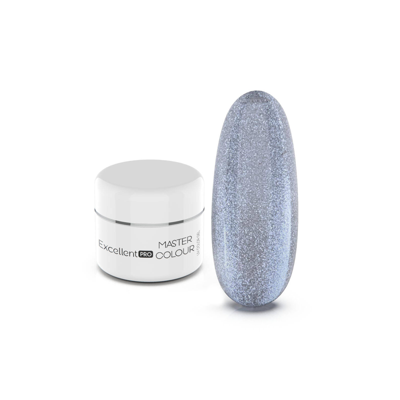 UV/LED gel Excellent Master Color 2027 třpytivě šedý 5 ml