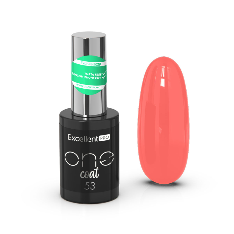 Gel lak One Coat 53 – oranžově broskvový 11g