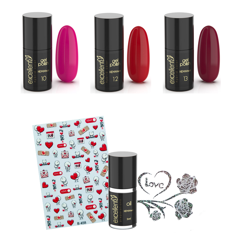 Gel lak sada EliteNails – 3 barvy + dárky