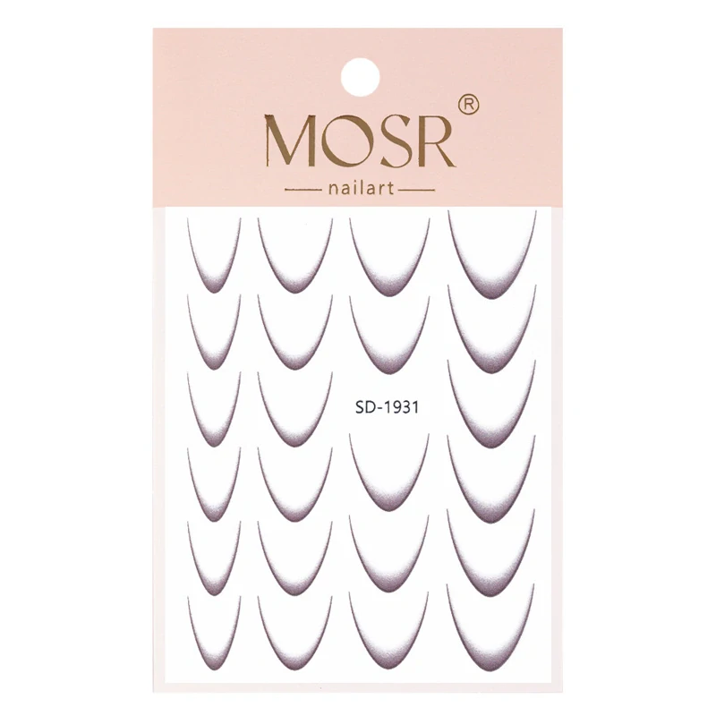 Nálepky na francouzskou manikúru – French Ombré Brown