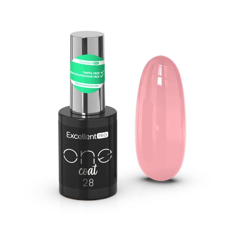 Gel lak One Coat 28 – pudrově růžový 11g