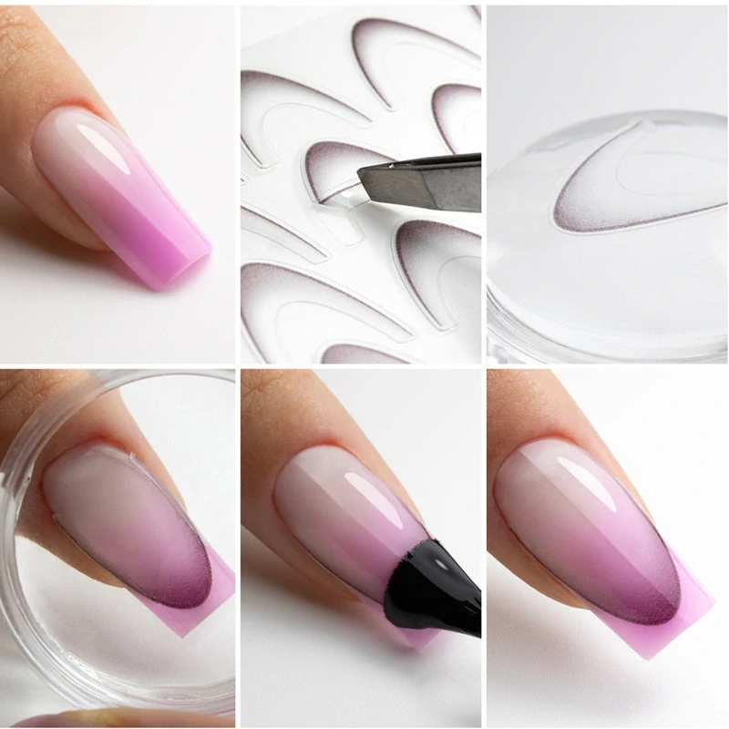 Nálepky na francouzskou manikúru – French Ombré Brown